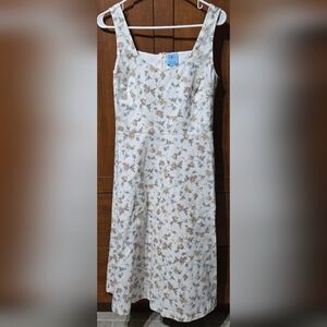 CeCe Ivory and Pastel Floral Dress